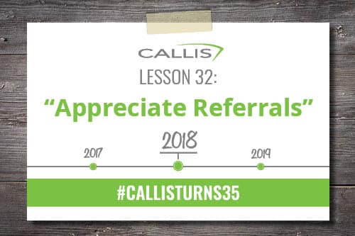 Lesson 32 - Appreciate Referrals