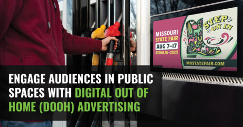 A digital MSF ad at a gas pump