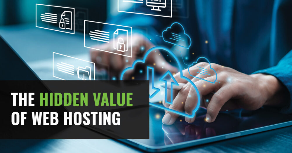 The Hidden Value of Web Hosting - a man on a computer