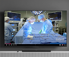 Bothwell ad video playing on a TV that is streaming content from YouTube