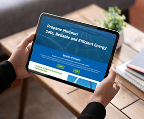 A person visiting the MOPERC website on a tablet