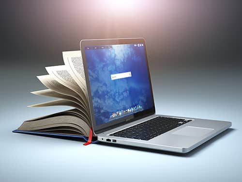 How Does SEO Work - Book Changing to a Computer Graphic