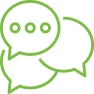 Icon showing multiple overlapping chat bubbles