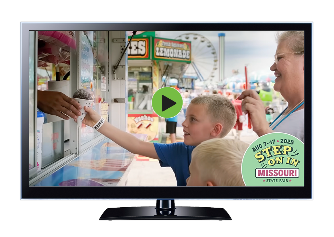 A computer screen showing a video for the 2025 Missouri State Fair