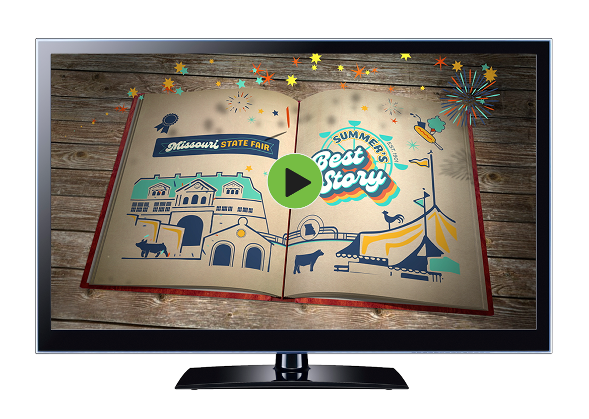 A Missouri State Fair video ad on a computer