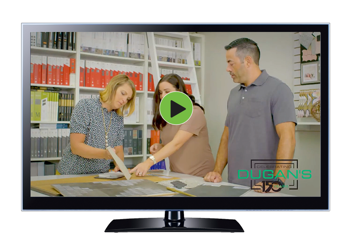 A computer showing a Dugan's video ad