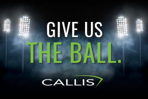 Give us the ball with Callis logo