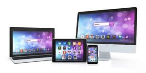 laptop, tablet, desktop, smartphone, app screen